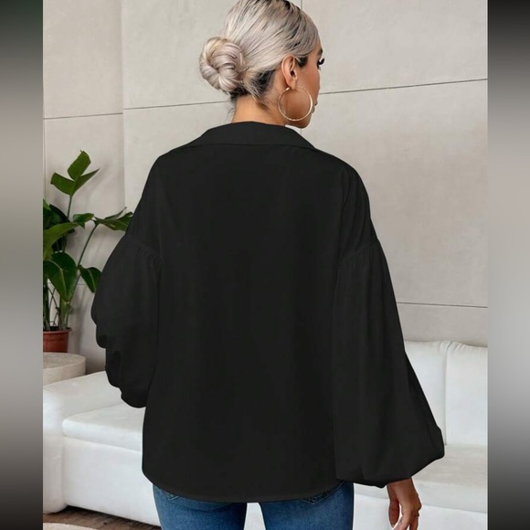 Luxe lantern sleeve blouse - Picture 2 of 15